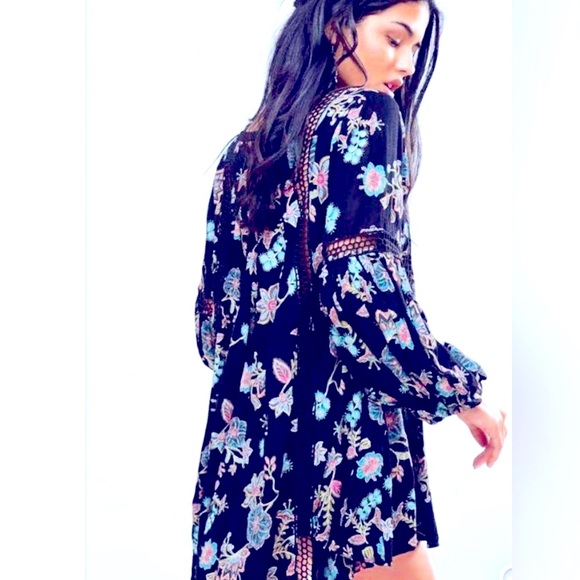 Free People just the two of us tunic Floral Blouse XSmall TP - Picture 2 of 8